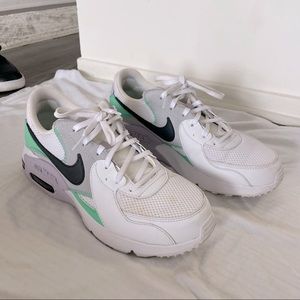 Womens Nike Air Max Excee Sneakers in White/Lavender/Green